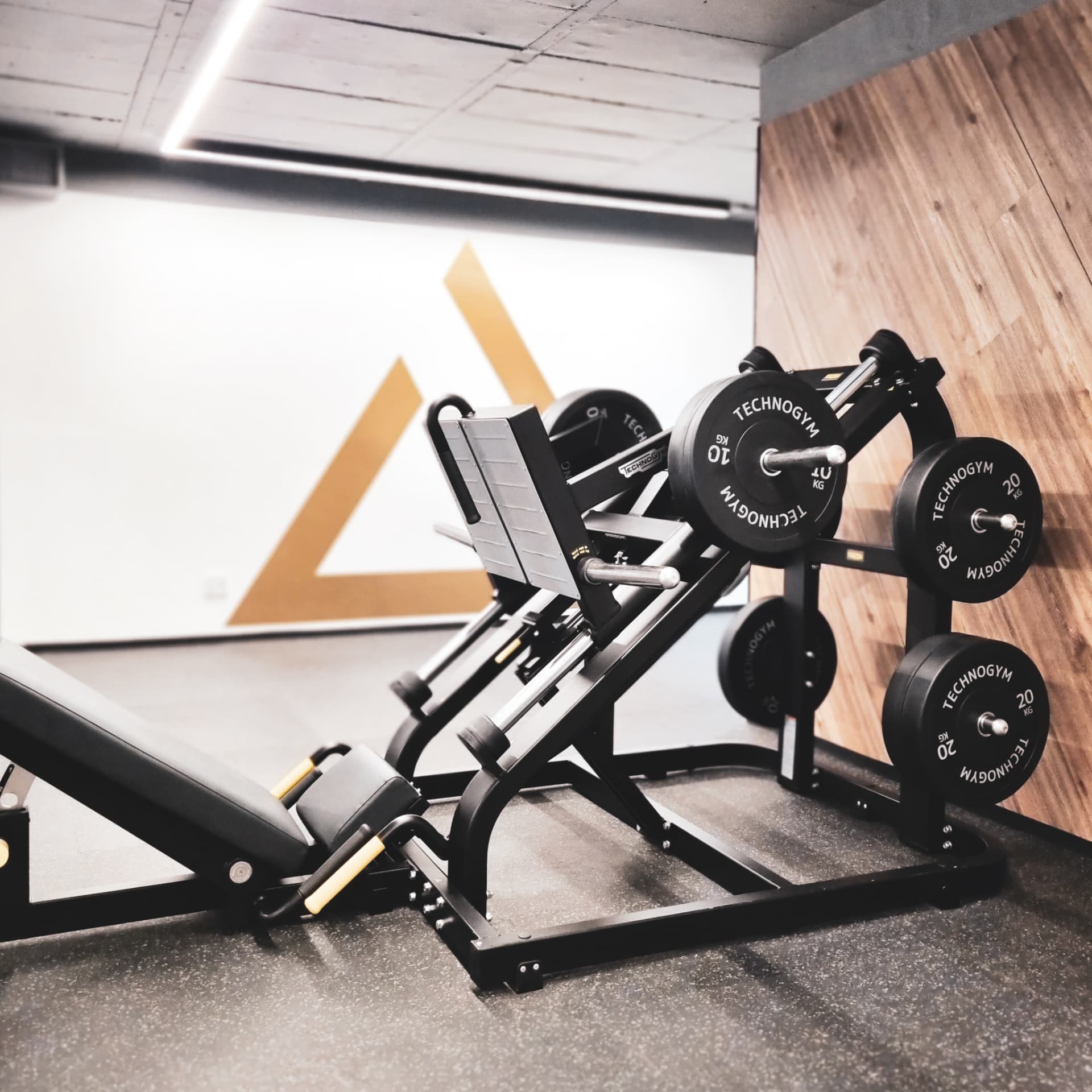 Technogym plate-loaded leg press machine